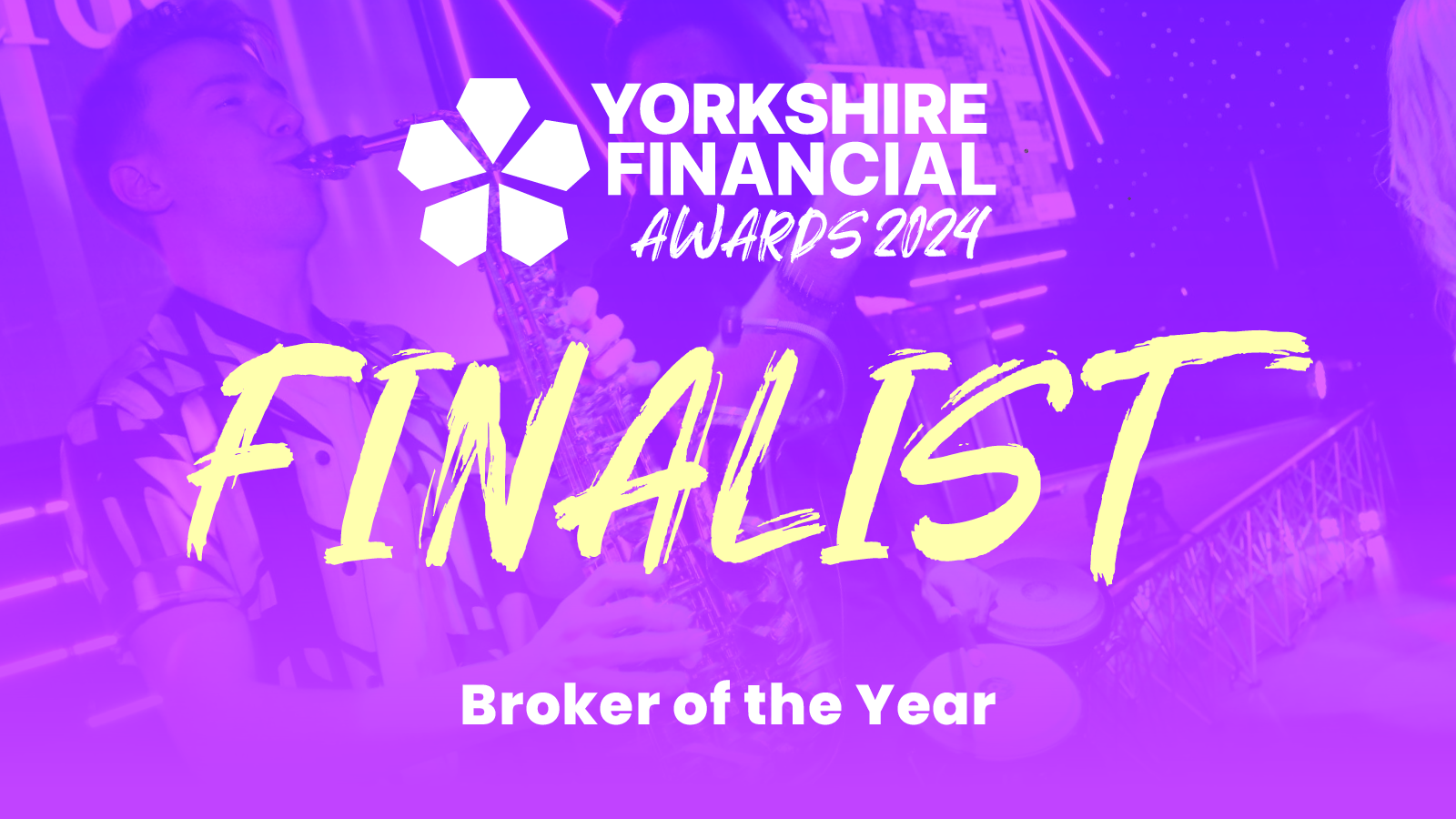 An image showing the Yorkshire Financial Awards 2024 displaying Prosura as a finalist in the Broker of the Year category.