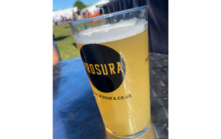 An image of a Prosura glass with an ale in it from Wetherby Beer Festival 2025.